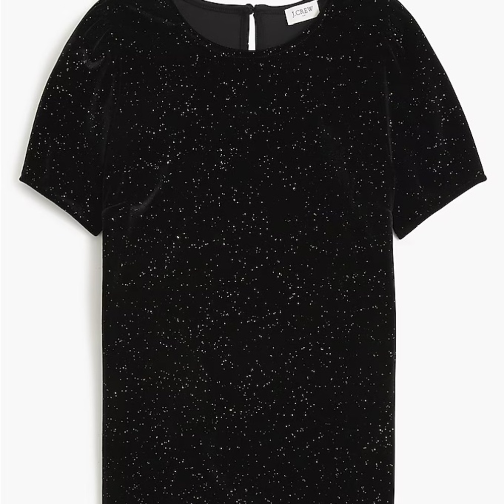 J. Crew Black Velvet Shimmer Top